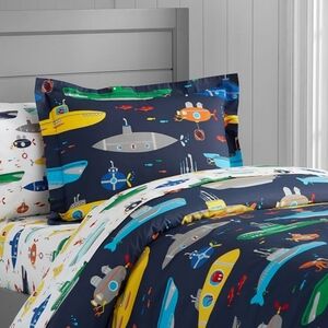 Pottery Barn Submarine Toddler Duvet Cover New